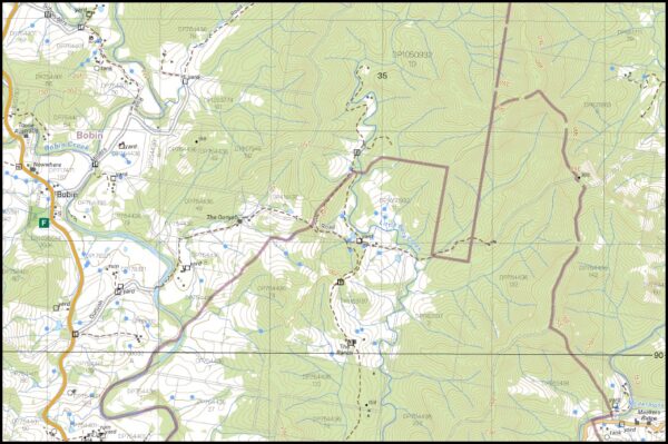 Bobin 1-25,000 NSW Topographic Map - Image 2