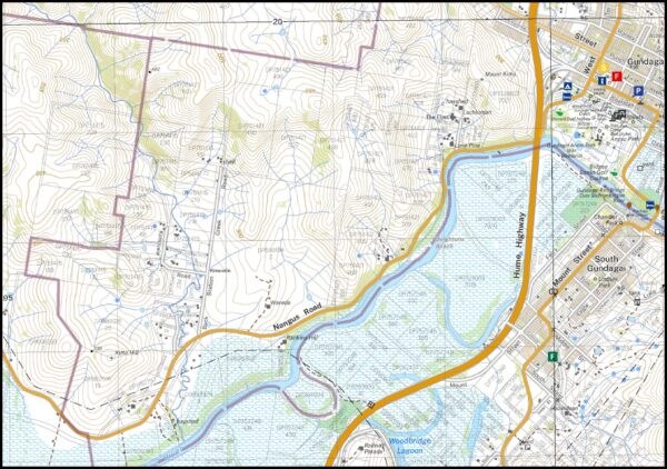 Gundagai 1-25,000 NSW Topographic Map - Image 2