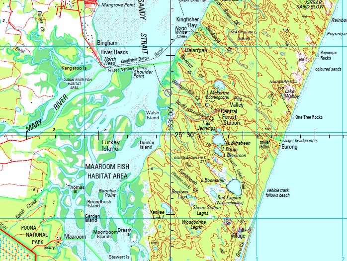 Fraser Island Special 1 250 000 Topographic Map Maps Books Travel   Fraser Island 250 Sample Pdf 5 