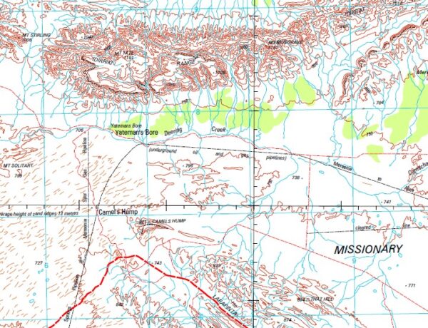 Mount Liebig 1-250,000 Topographic Map