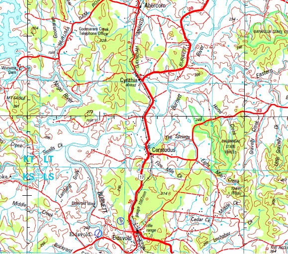 Mundaburra 1 250000 Topographic Map Maps Books And Travel Guides 2131