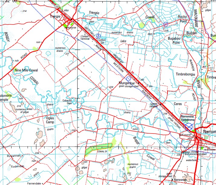 Narromine 1 250 000 Topographic Map Maps Books Travel Guides   Narrowmine 250 Sample 5 