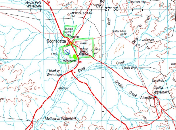 Oodnadatta 1-250,000 Topographic Map - Maps, Books & Travel Guides