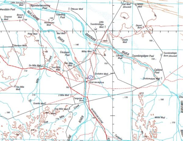 Yarrie 1-250,000 Topographic Map