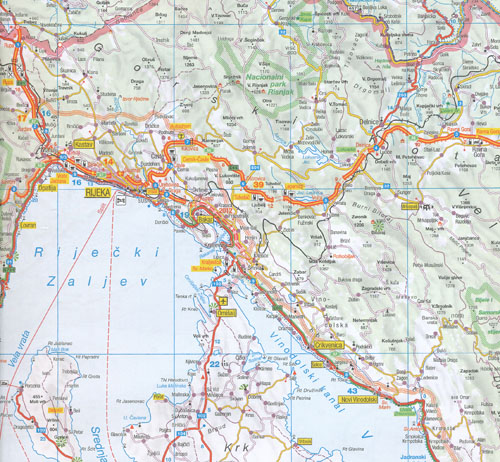 Croatia Central and Coast Slovenia Map Marco Polo - Maps, Books ...