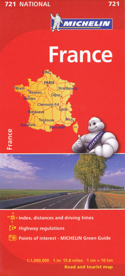 France Map 721 Michelin - Maps, Books & Travel Guides