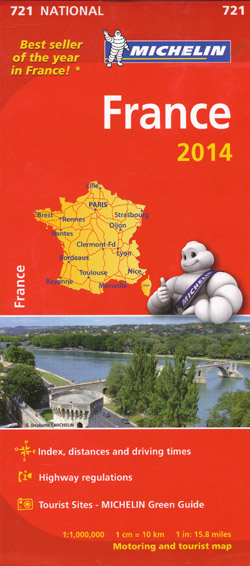 France Map 721 Michelin 2014 Maps Books And Travel Guides 5708