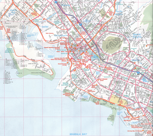 O Ahu Honolulu Street Map Rand Mcnally Maps Books Travel Guides   Oahu Honolulu Map Rand Mcnally Sample 5 