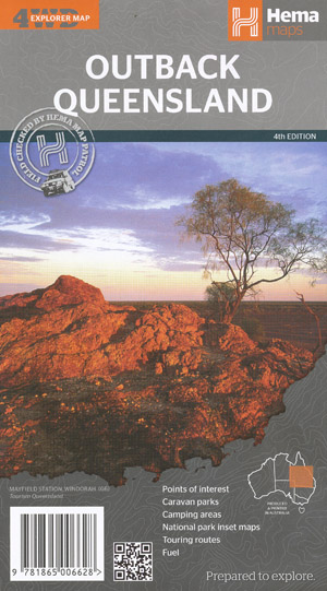 Outback Queensland Map Hema - Maps, Books & Travel Guides