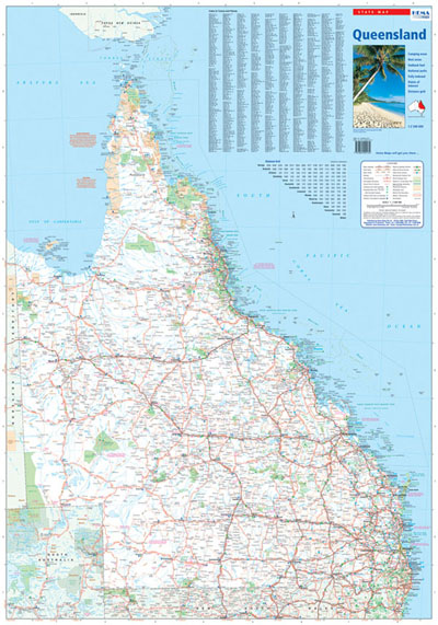 Queensland Map Hema Paper - Maps, Books & Travel Guides