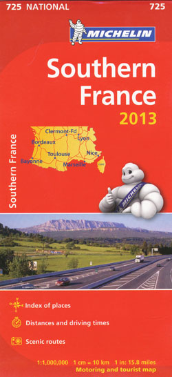 Southern France Map 725 Michelin 2013 - Maps, Books & Travel Guides