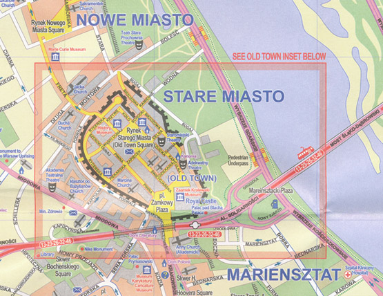 Warsaw City Map ITMB - Maps, Books & Travel Guides