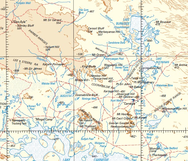 Wiluna 1 1000000 Topographic Map Geoscience Australia Maps Books