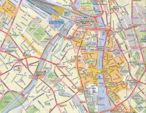 Zurich City Map ITMB - Maps, Books & Travel Guides