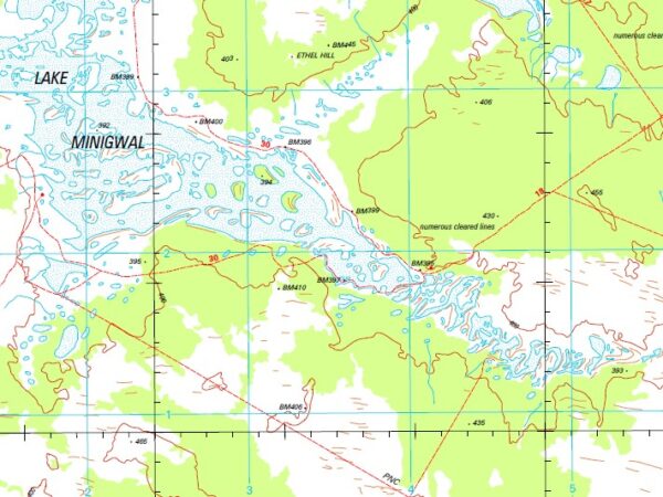 Minigwal 1-250,000 Topographic Map - Image 2