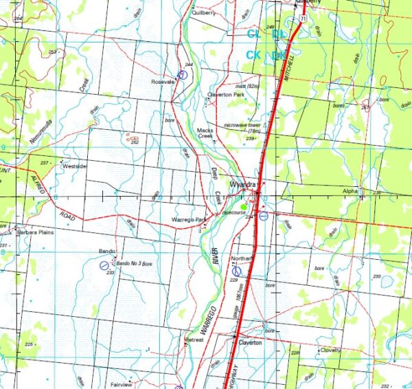 Wyandra 1-250,000 Topographic Map - Image 2