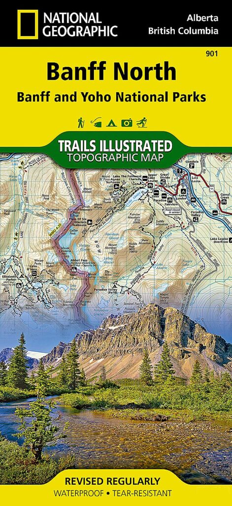 Banff North Map National Geographic - Maps, Books & Travel Guides