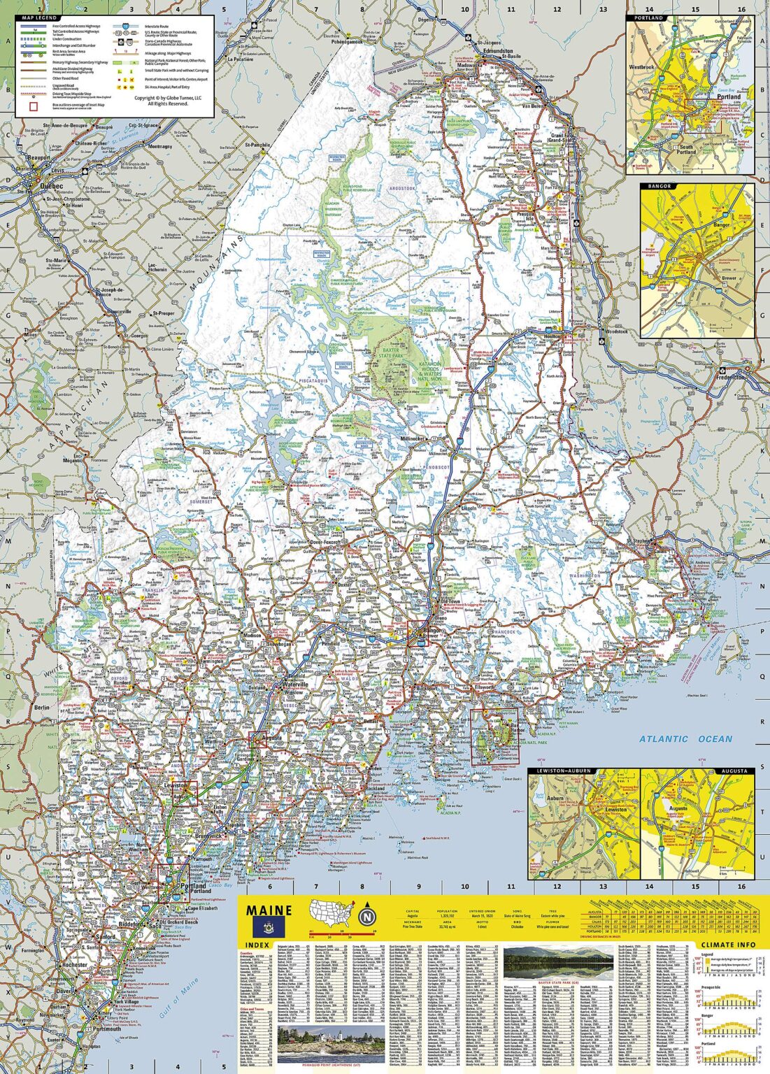 Maine Map National Geographic - Maps, Books & Travel Guides