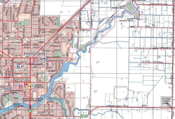 HORSHAM SOUTH  1-25,000 Vicmap Topographic Map  7324-4-S - Image 2