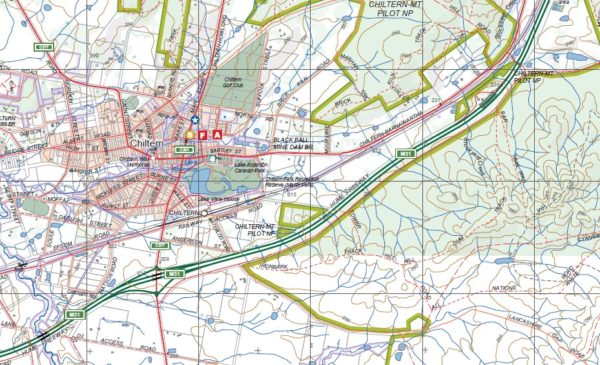 CHILTERN SOUTH  1-25,000 Vicmap Topographic Map  8225-4-S - Image 2