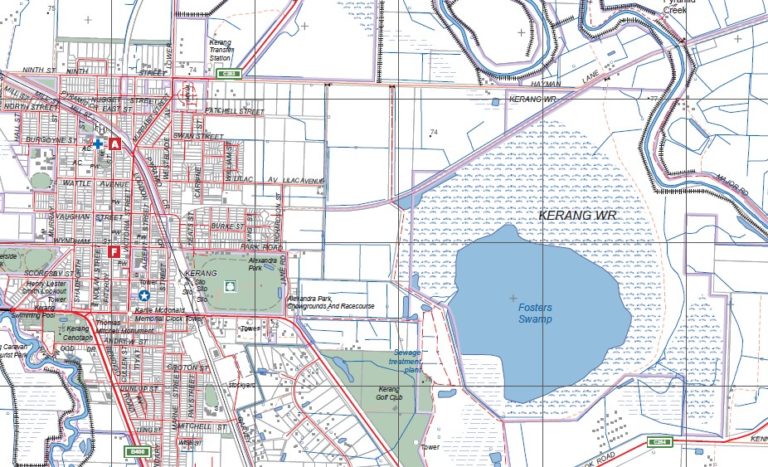 KERANG SOUTH 1-25,000 Vicmap Topographic Map 7626-1-S - Maps, Books ...