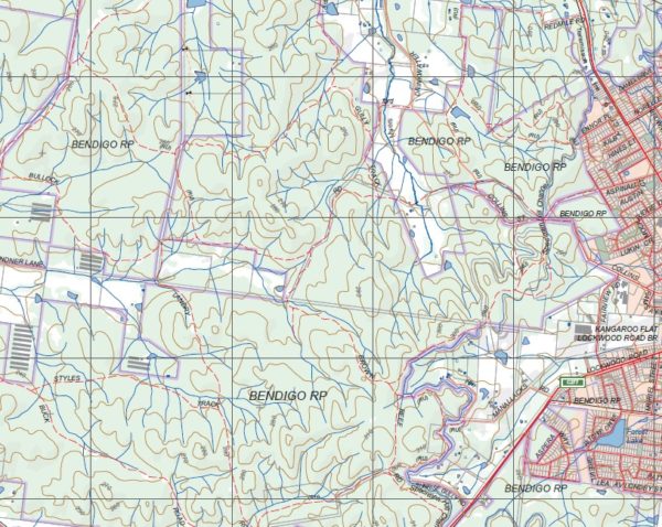 LOCKWOOD NORTH  1-25,000 Vicmap Topographic Map  7724-3-N - Image 2