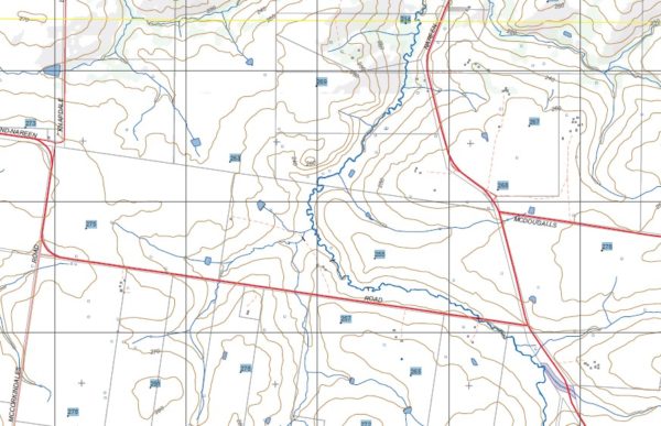 NAREEN SOUTH  1-25,000 Vicmap Topographic Map  7223-3-S - Image 2