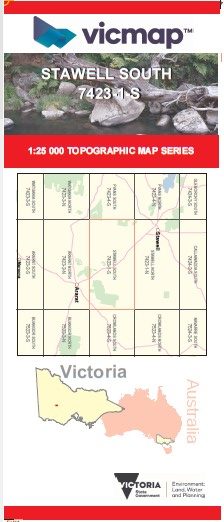 STAWELL SOUTH 1-25,000 Vicmap Topographic Map 7423-1-S - Maps, Books ...