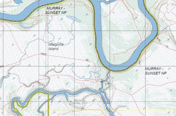 WALLPOLLA NORTH  1-25,000 Vicmap Topographic Map  7229-4-N - Image 2