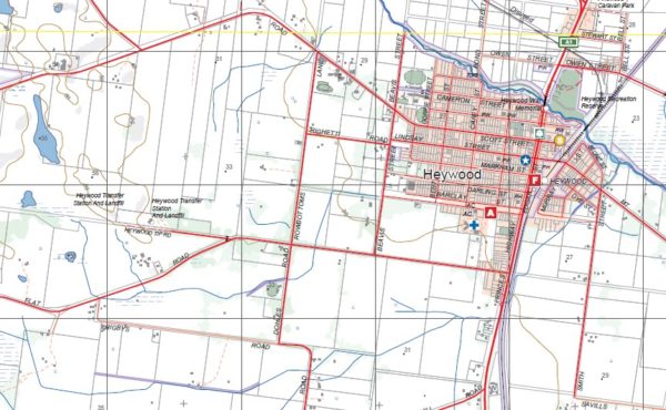 HEYWOOD SOUTH  1-25,000 Vicmap Topographic Map  7221-4-S - Image 2