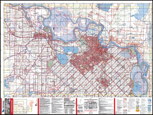 MILDURA WEST SOUTH  1-25,000 Vicmap Topographic Map  7329-4-S - Image 2