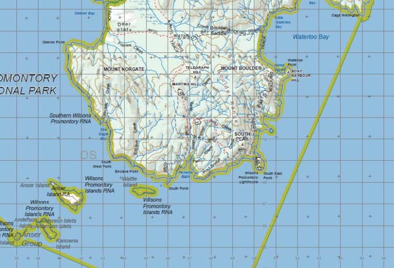 WILSONS PROMONTORY 1-100,000 Vicmap 8119 - Maps, Books & Travel Guides