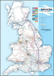 Great Britain National Railways Map Flat Poster - Maps, Books & Travel ...